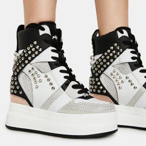Dolls Kill Studded Wedge Sneakers